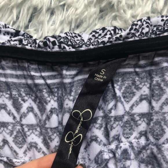 Jessica Simpson Small Black White Tube Crop Top - Picture 5 of 8